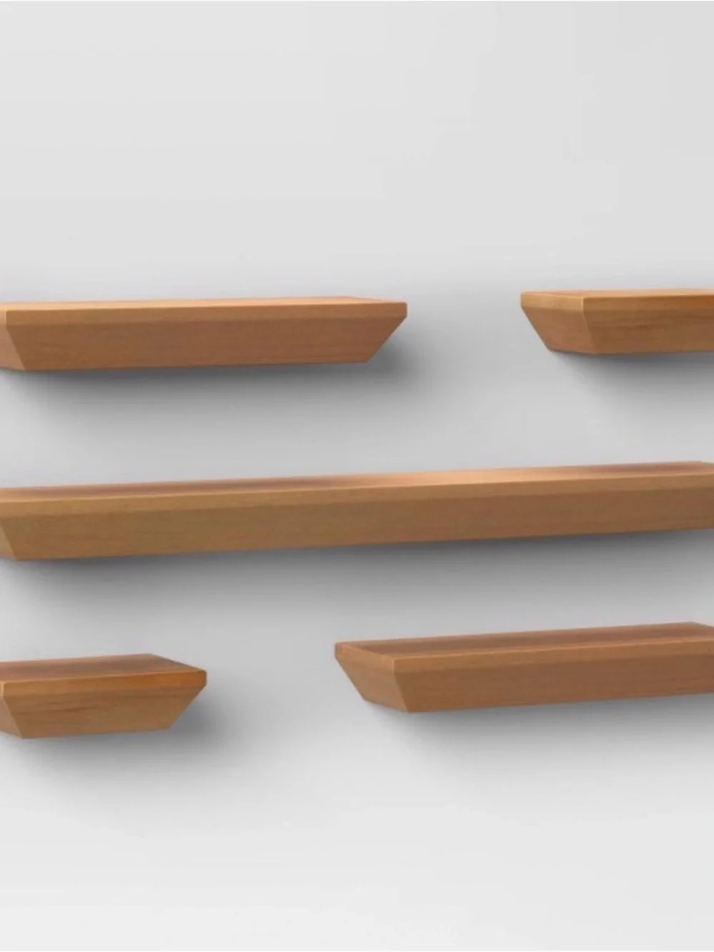 5pc Wedge Shelf Set - Modern & Classy for Home Decor- Threshold- Natural